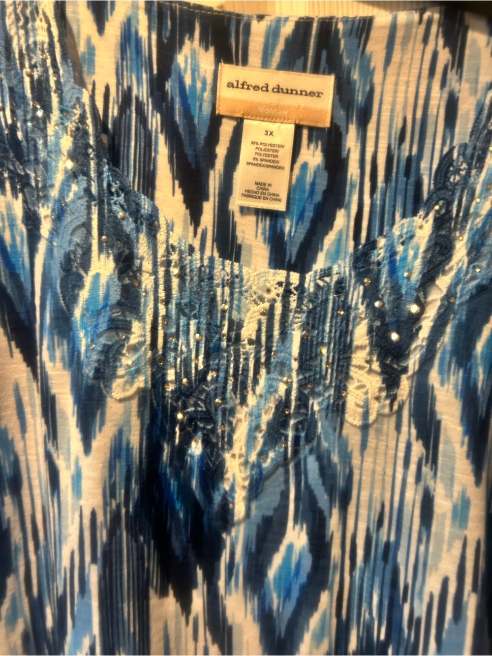 NWT Sz 3x Alfred Dunner mykonis top - Picture 2 of 5